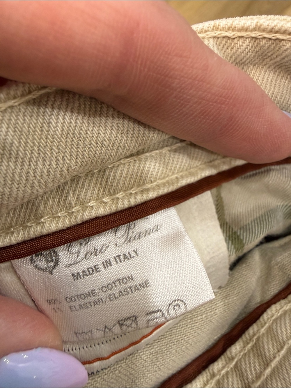 Loro Piana Light Gray/Taupe Slim Straight Women’s Jeans - Picture 4 of 4